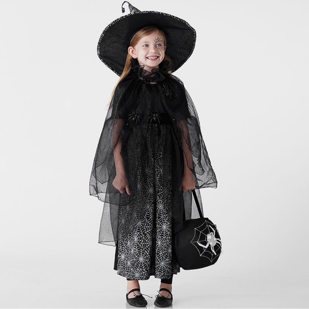 Glow-in-the-Dark Witch Halloween Costume Size 4-6